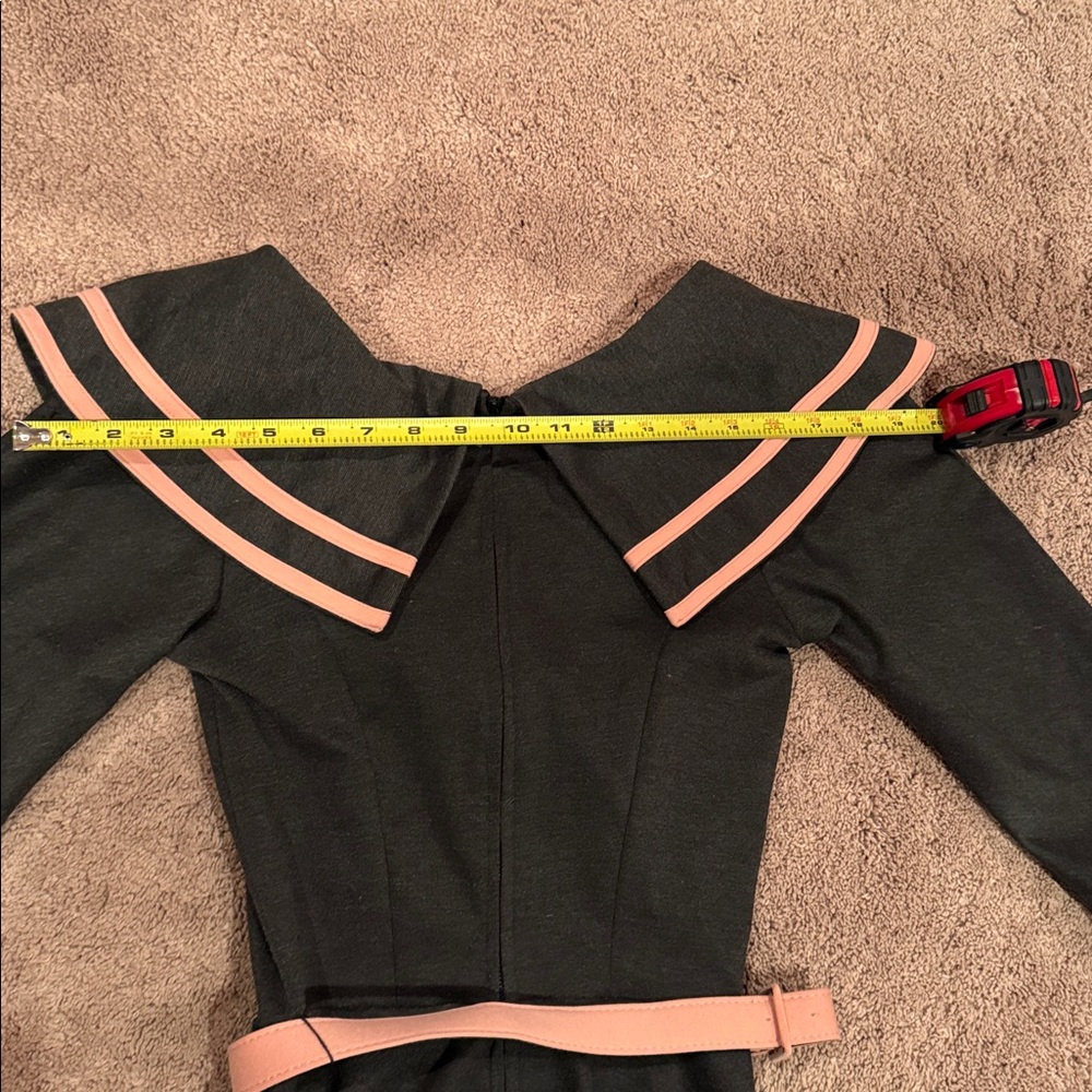 Bettie Page Grey Dress with Pink Details - Picture 7 of 10